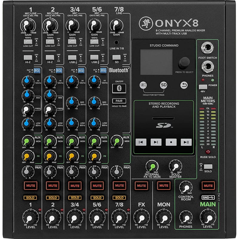 Onyx8 8-Channel Premium Analog USB Mixer