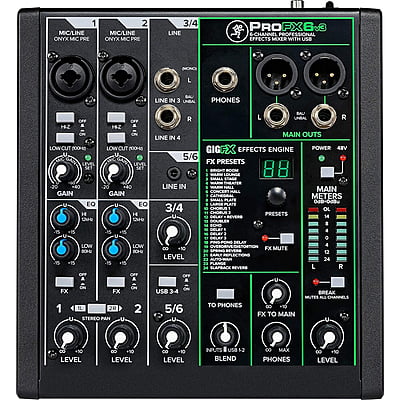 ProFX6v3 6-Channel Professional USB Mixer