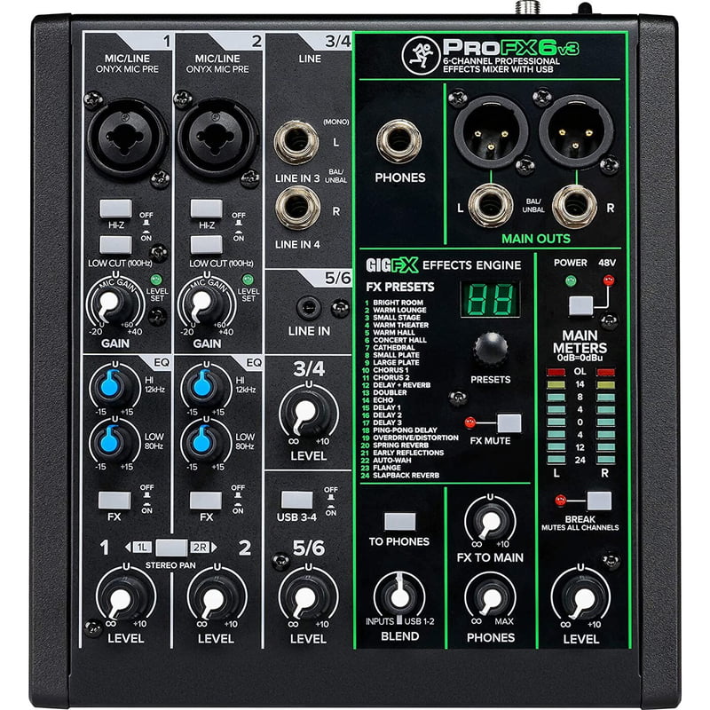 ProFX6v3 6-Channel Professional USB Mixer