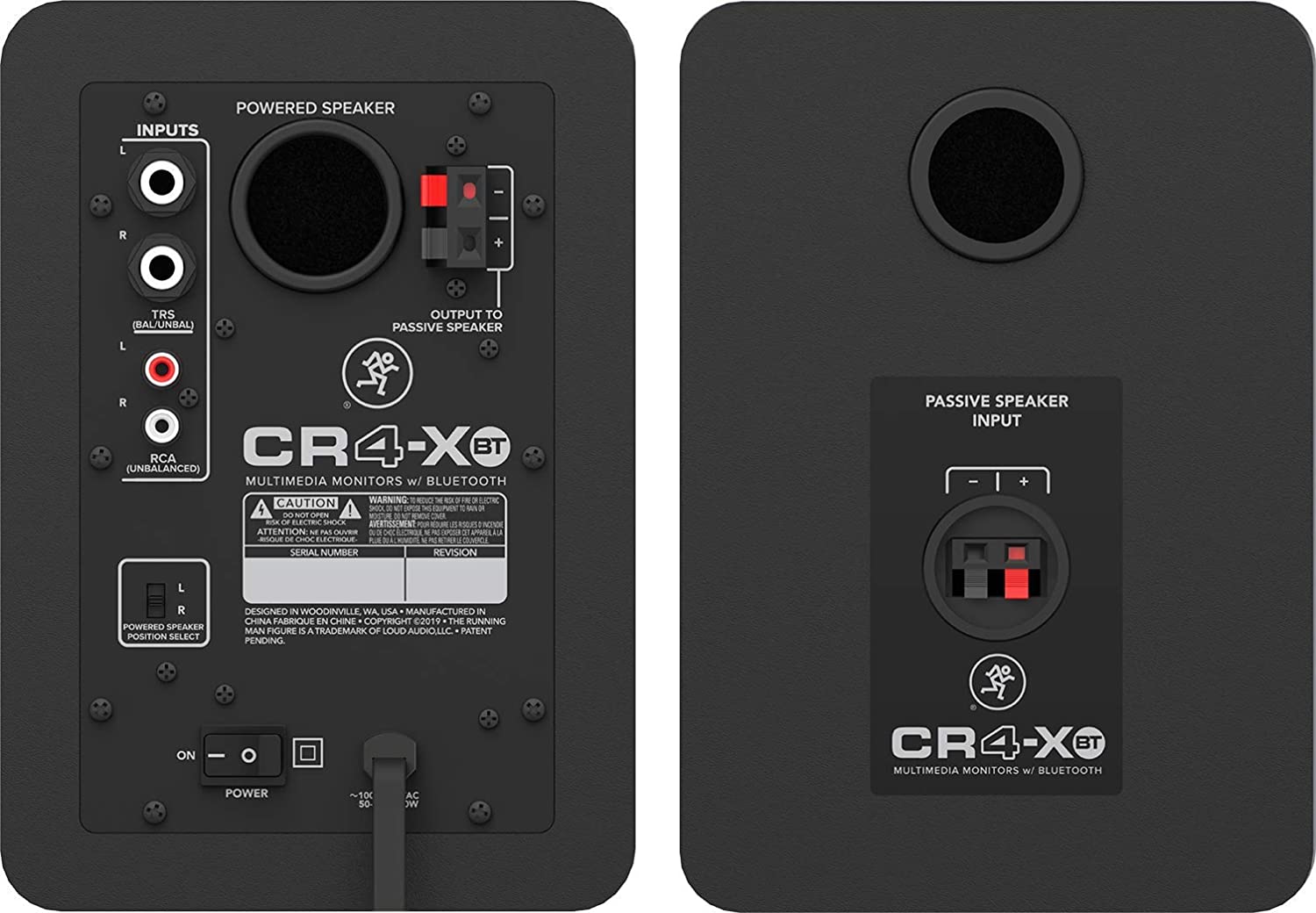 Mackie CR4-XBT (Pair) 4" Multimedia Powered Monitors With Bluetooth Mackie CR4-XBT (Pair) 4" Multimedia Powered Monitors With Bluetooth