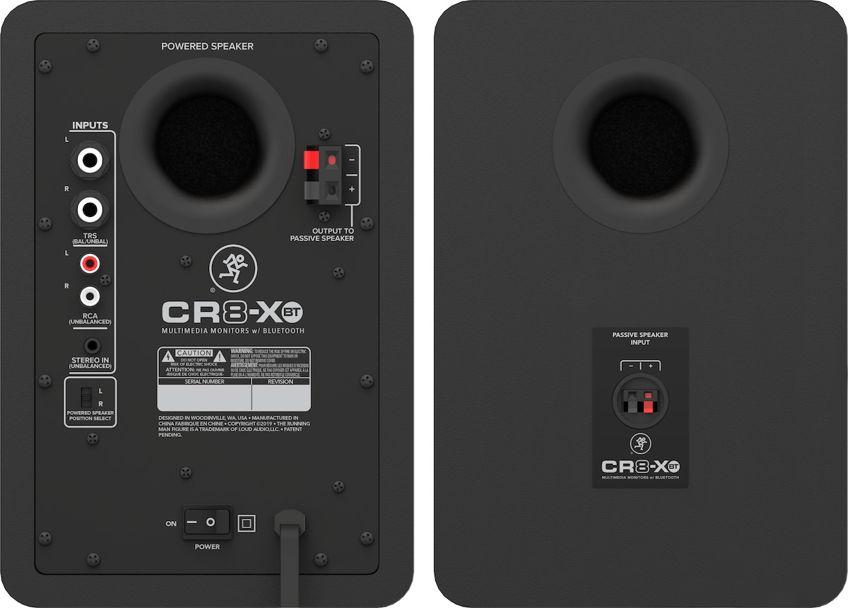 Mackie CR8-XBT (Pair) 8" Powered Monitors With Bluetooth