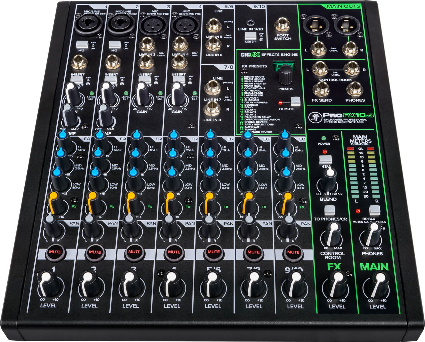 DJ機材 MACKIE ProFX10v3 ProFX10v3 10-Channel Analog Mixer with USB | MACKIE