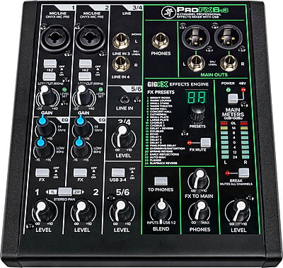 ProFX6v3 6-Channel Professional USB Mixer ProFX6v3 6-Channel Professional USB Mixer