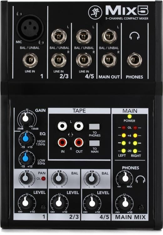 Mackie Mix5 5-Channel Compact Mixer